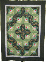 Log Cabin Quilt. 
